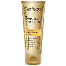 24K Gold & Rose Oil luksusowy gruboziarnisty peeling