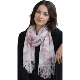 Szalik damski szal cienki wiosenny wzór w LILIE