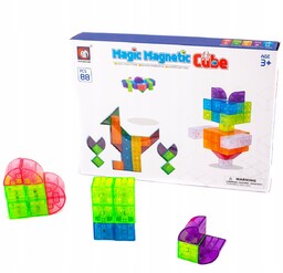 Kolorowe Klocki Magnetyczne 3d Puzzle Przestrzenne