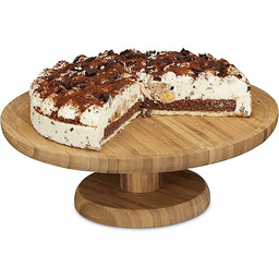 Relaxdays Okrągła patera na tort, 33 cm,
