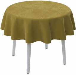 Obrus okrągły, złota ochra, Velvet