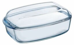 Pyrex Szklana miska do pieczenia z pokrywą, 6,7