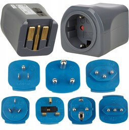 Adapter podróżny wtyczka przejściówka zestaw