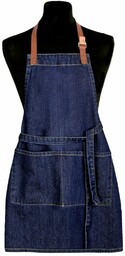 Fartuch kuchenny dla dzieci Jeans ciemnoniebieski, 50 x