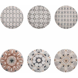 Zestaw 6 porcelanowych talerzy na owoce, w stylu