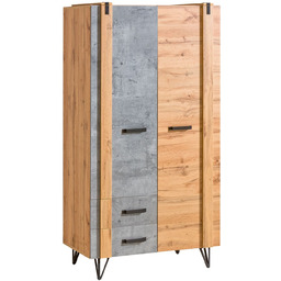 Szafa dwudrzwiowa 90 cm z szufladami Lofter LO1,