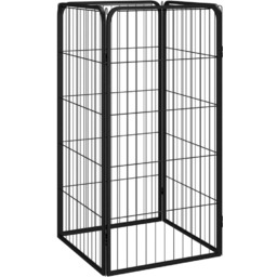 vidaXL Kojec Dla Psa, 4 Panele, Czarny, 50X100