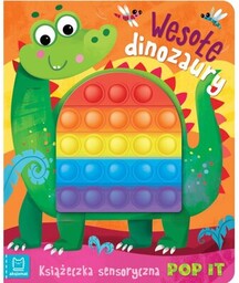Aksjomat Książka sensoryczna Pop It Wesołe dinozaury Grażyna