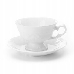 C001 Serwis Do Kawy 6/12 Biała Fryderyka Porcelana