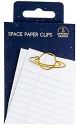 Spinacze do Papieru Ozdobne Metalowe 5szt Kosmos