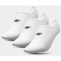 4F, Skarpetki casual stopki (3-pack) męskie, 4FSS23USOCM148-10S, Biały,
