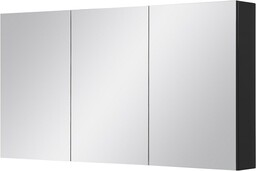 Szafka wisząca z lustrem 120x65 cm czarny mat