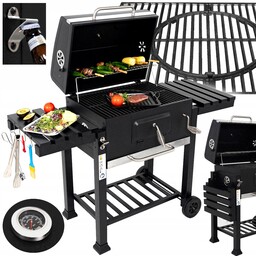 Grill Węglowy Ogrodowy Ruszt Żeliwny Przenośny Primaveo Majestat