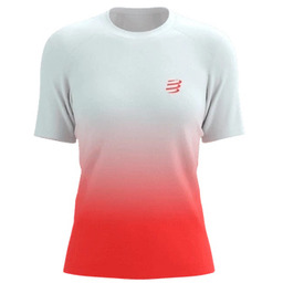 Compressport Koszulka damska PERFORMANCE SS T-SHIRT Fluo Red/White