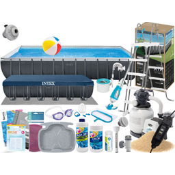 Basen Intex 732x366x132 Ogrodowy Stelażowy 26364GN 23w1+ Wyłącznik