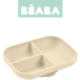 Silikonowy trójdzielny talerz z przyssawką Clay Beaba 913614