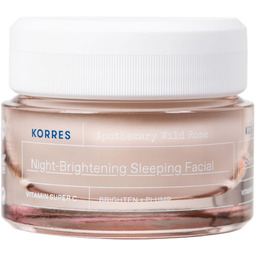 Korres, Apothecary Wild Rose Night-Brightening Sleeping Facial, Rozświetlający