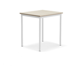 Biurko BORÅS PLUS, 700x600x720 mm, popielaty laminat, biały