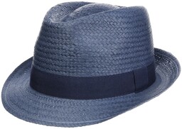 Kapelusz Słomkowy Málaga Trilby by Lipodo, niebieski, cm