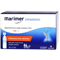 Marimer Inhalation Hipertoniczna woda morska 2,2%, 30 ampułek