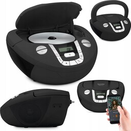 Odtwarzacz CD Boombox Radio Fm Bluetooth Przenośne Sieciowe