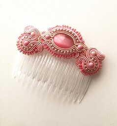 Pakamera Elegancki grzebień z sutaszem ROSE