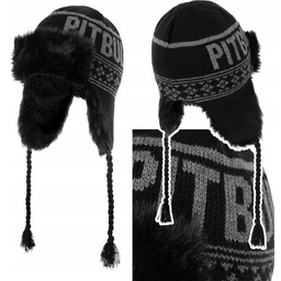 Czapka Uszatka Zimowa Pit Bull Mission Bay Czarno/Szara