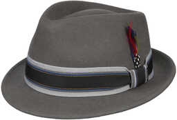 Kapelusz Wełniany Lancover Trilby by Stetson, szary, cm