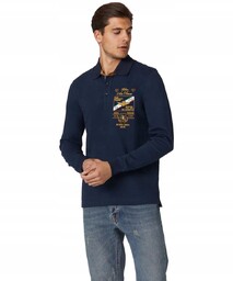 Aeronautica Militare Polo z długim rękawem 232PO1734P173 granat