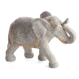 Eurofirany Figurka dekoracyjna Valeri 2 25x9x18 Słoń srebrna