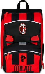 Seven Milan plecak dwukomorowy wysuwany, czerwony i czarny,