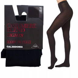 Rajstopy gładkie czarne ciemne Calzedonia modal kaszmir ciepłe