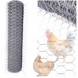 Siatka Ogrodzeniowa Ocynkowana Hodowlana Ogrodowa pleciona 1m x