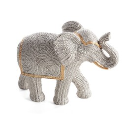 Eurofirany Figurka dekoracyjna Valeri 2 21x8x16 Słoń srebrna