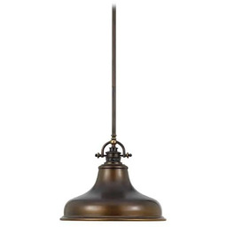 Lampa wisząca metalowa brązowa industrialna QZ/EMERY/P/M z serii