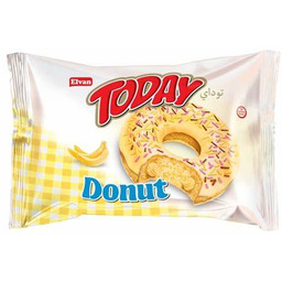 CIASTKA biszkopty DONUT Z NADZIENIEM bananowym