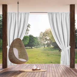 Eurofirany Zasłona gotowa 155x200 Garden biała do ogrodu