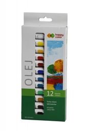 Farby olejne 12 kolorów 12ml Happy Color HA