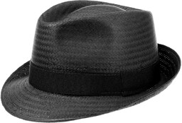 Kapelusz Słomkowy Málaga Trilby by Lipodo, czarny, cm