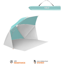 NILS CAMP Parasol Plażowy z Parawanem 2w1 NC4803
