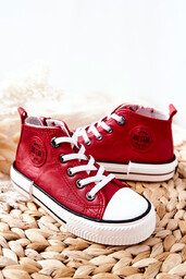 Dziecięce Wysokie Trampki BIG STAR II374005 Czerwone-28
