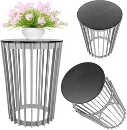 Kwietnik dwustronny Aytre 54 cm platynowy + blat