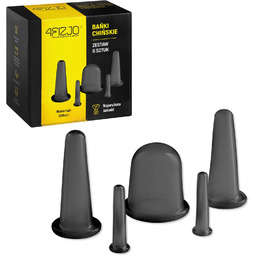 Bańki chińskie silikonowe 5szt. do twarzy i dekoltu