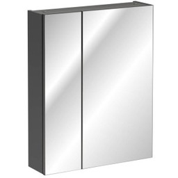 Szafka z lustrem 60cm 2D 60x16x75cm szary, MONAKO