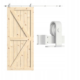 System do drzwi przesuwnych bialych z Prowadnicą