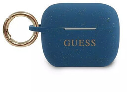 Guess GUACAPSILGLBL AirPods Pro cover niebieski/blue Silicone Glitter