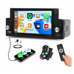 Samochodowe radio stereo 1DIN z 6-calowym ekranem dotykowym