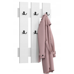 Wieszak Ścienny Do Przedpokoju Biały Santago W1