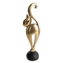 Eurofirany Figurka dekoracyjna Tylor 01 13x10x40 Kot złota