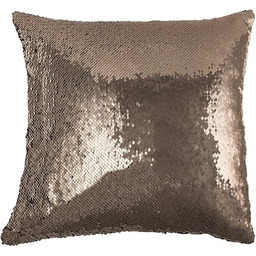 OOTB szampański/czarna cekinowa poduszka, Glamour, z zamkiem błyskawicznym,